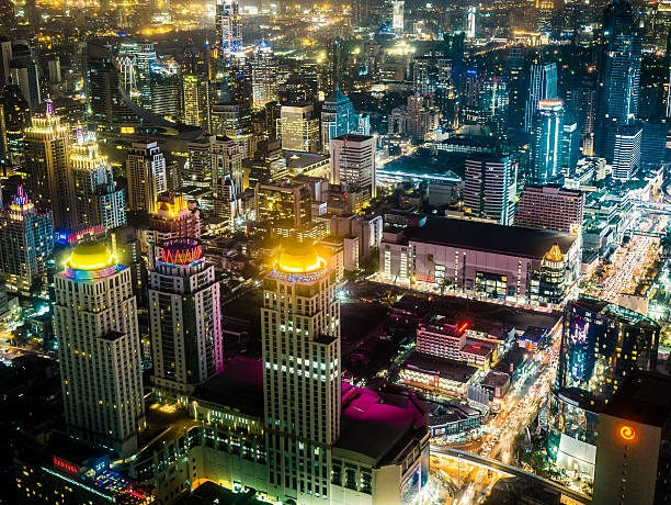istock Bangkok cityscape at night Thailand 518711426