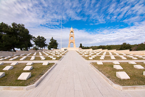Canakkale, Turkey - February 11, 2016 : 57th Regiment martyrdom was built in the memory of 57th Regiment giving thousands of martyrs and injured in the Canakkale Wars. 