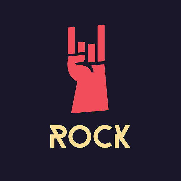 rock ręka-ilustracja wektorowa - friendship satisfaction admiration symbol stock illustrations