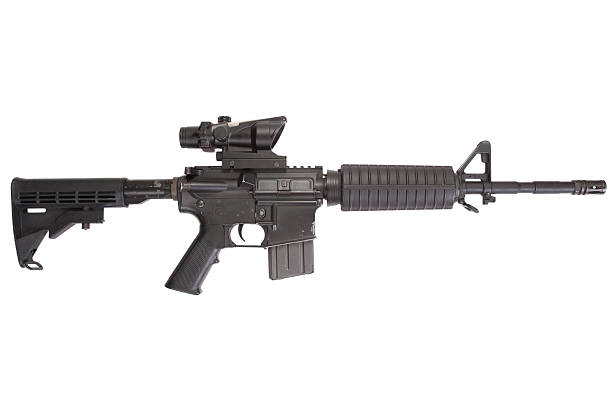 istock Colt M4A1 isolated on a white background 518719573