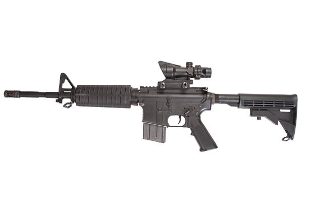 istock Colt M4A1 isolated on a white background 518719581
