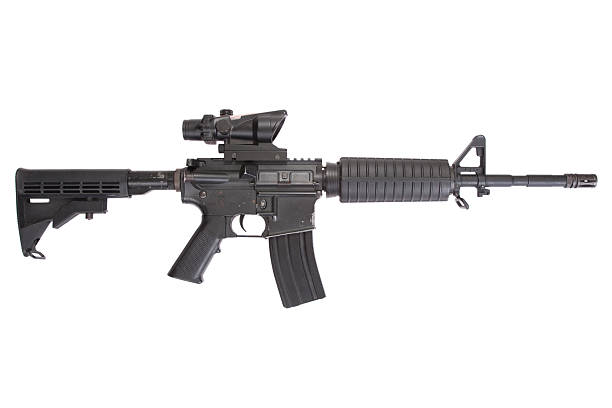 istock Colt M4A1 isolated on a white background 518719609