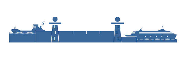 water lock system - lock stock illustrations