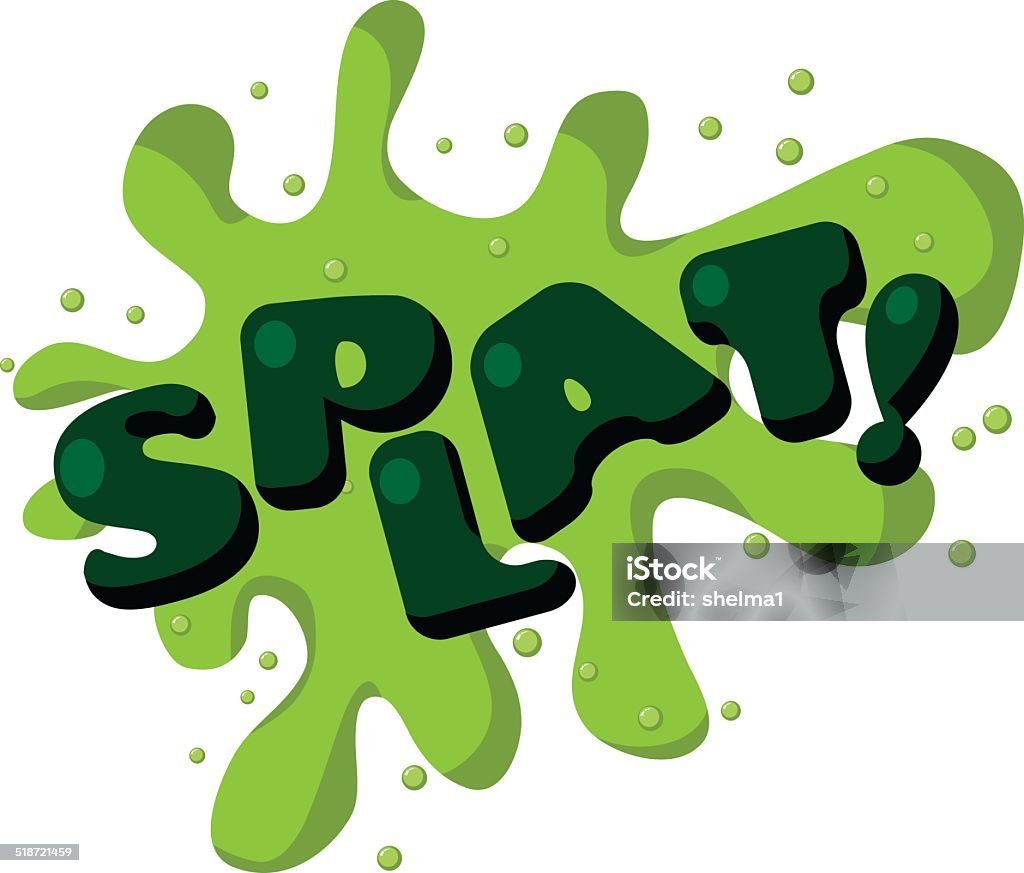 Splat Cartoon Splat Cartoon Exclamation Isolated On White Stock Illustration ...