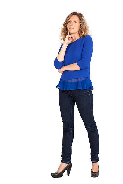 istock Beautiful woman doing different expressions in different sets of clothes 518721775