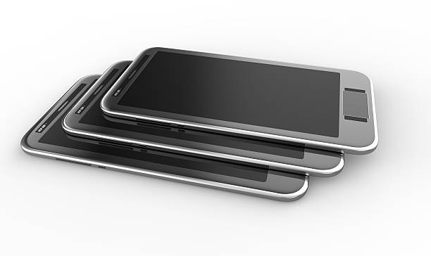 istock Smartphones,black and stacked 