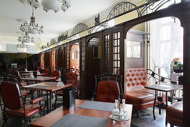 istock european restaurant in yellow colors 518722059