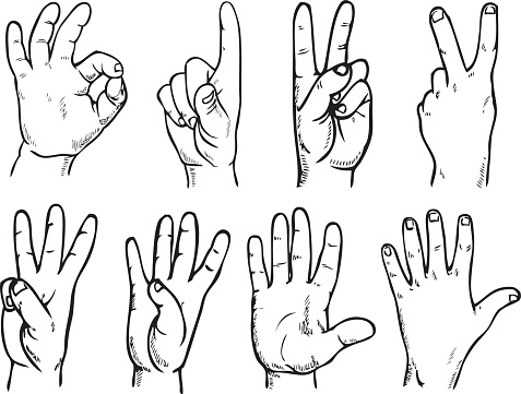 Hand Account Stock Illustration - Download Image Now - Bent, Black ...
