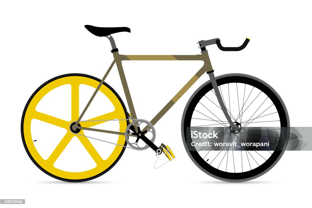 FIXED GEAR BICYCLE FIXED GEAR BICYCLE VECTOR AND ILLUSTRATION  Adult stock vector