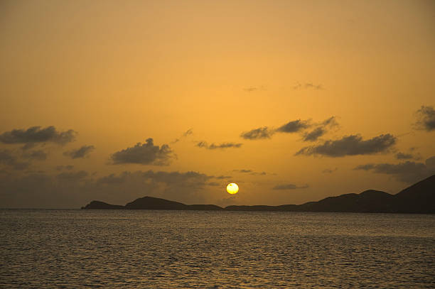 Caraíbas pôr do sol - fotografia de stock
