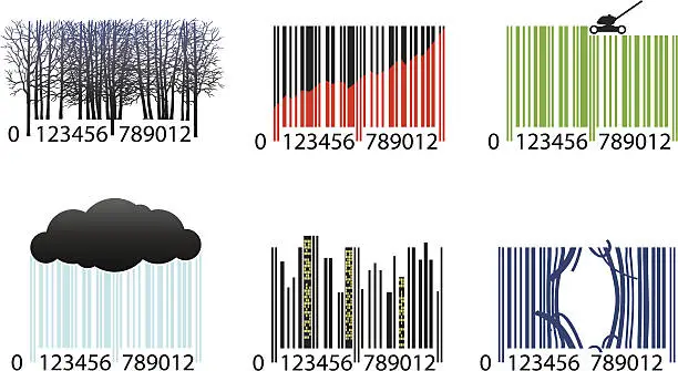 Vector illustration of Barcodes