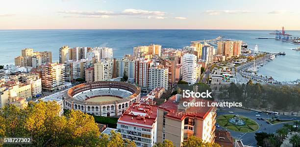 Malaga City And Port Area Spain Stock Photo - Download Image Now - Above, Andalusia, Apartment
