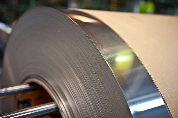 Rolls of steel sheet Rolls of steel sheet alloy stock pictures, royalty-free photos & images