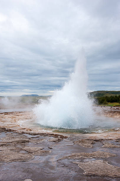 istock Strokkur geysir eruption, Golden Circle, Iceland 518729230