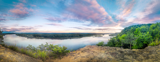 A beautiful sunset sky from Ferry Bluff over looking the Wisconsin River