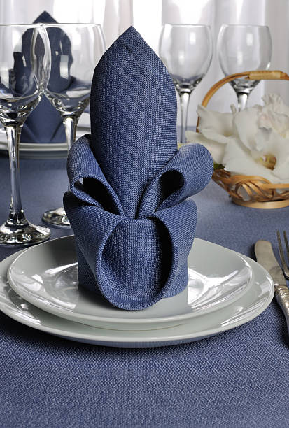 istock Napkin decorated with flower 518730407