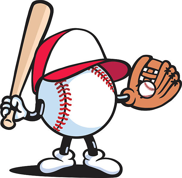 ilustrações de stock, clip art, desenhos animados e ícones de jogador de beisebol - team sport ball only men motion