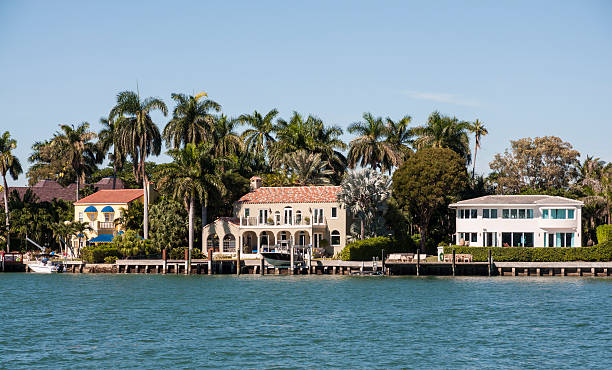 istock Luxury waterfront villas in Miami 518730797