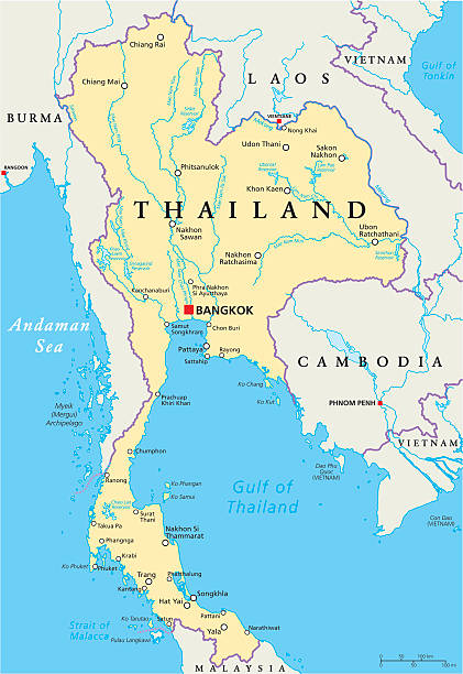 ภาพประกอบสต็อกที่เกี่ยวกับ “แผนที่การเมืองไทย - thailand”