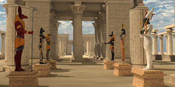 tempel des alten pharaonen - seth stock-fotos und bilder