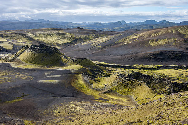istock Volcanic landscape in Lakagigar, Laki craters, Iceland 518731614
