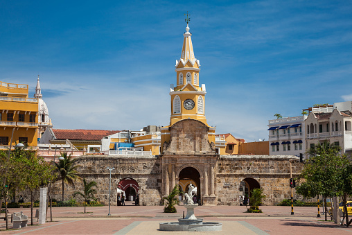 Public Clock Tower in Cartagena de Indias