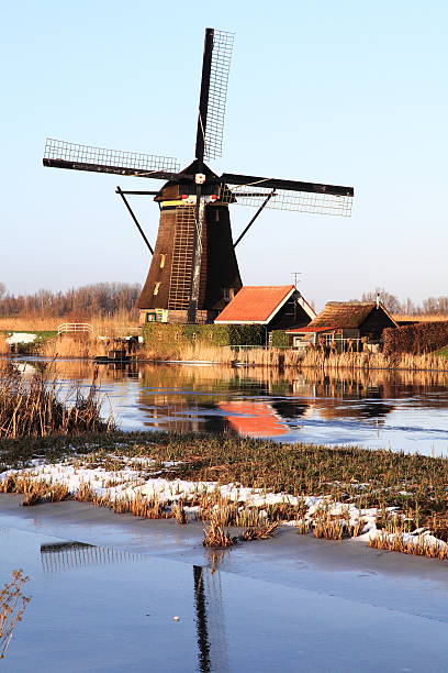 istock Windmills Kinderdijk in winter 5 Holland Netherlands 518732737
