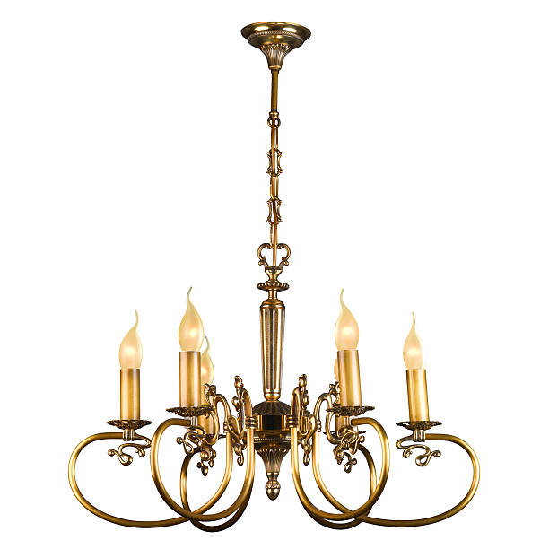 istock Vintage chandelier isolated on white with clipping path 518733689