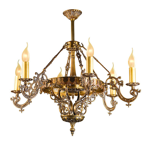 istock Vintage chandelier isolated on white with clipping path 518734015