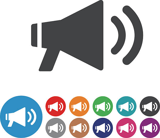Megaphone Icons - Graphic Icon Series View All: megaphone icons stock illustrations