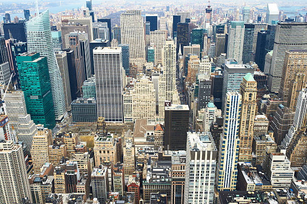 istock Cityscape view of Manhattan from Empire State Building 518735669