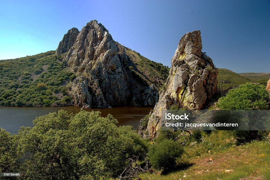 Rock formations in Monfrague National Park, Spain Caceres Stock Photo