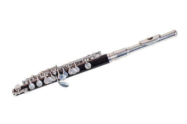 musical instruments classical wind musical instrument Flute-Piccolo isolated on white background piccolo stock pictures, royalty-free photos & images