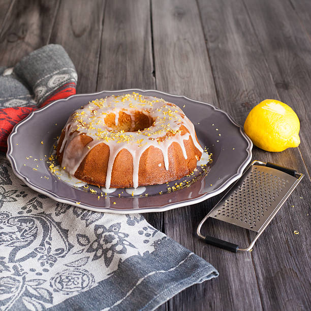 istock Homemade lemon cake with icing 518741160