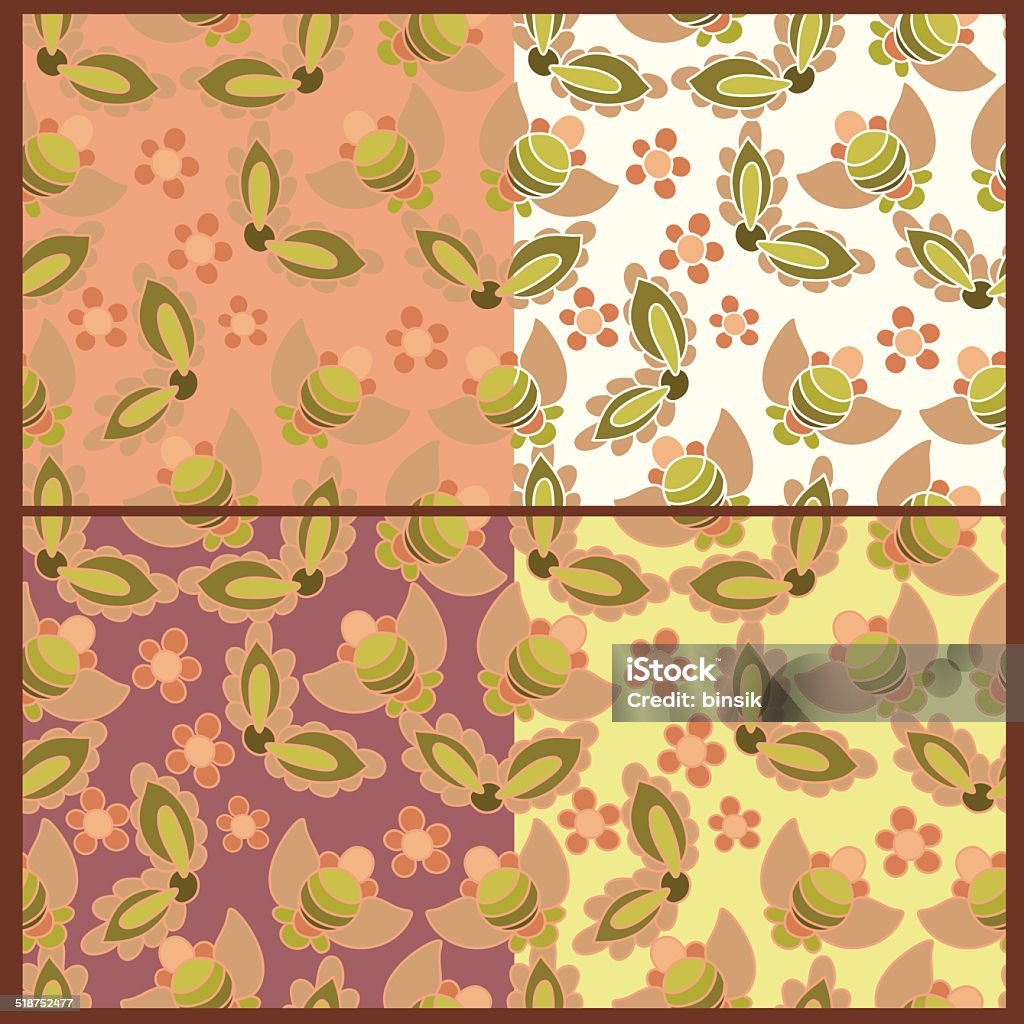 Four Patterns Four Patterns Stock Illustration - Download Image Now - Abstract ...