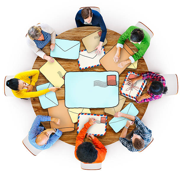 istock Multiethnic Group of People with Mail Concept 518753829