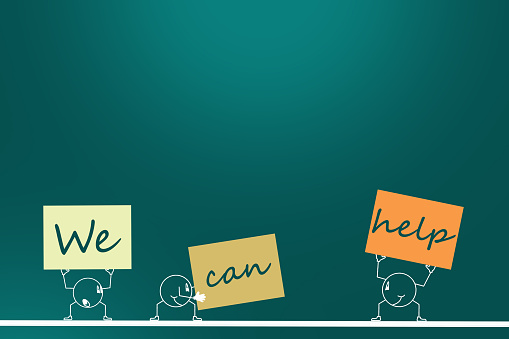 We All Help We Can Help Stock Illustration - Download Image Now - A Helping Hand ...