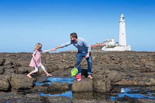 Daddy and Daughter on the Rocks