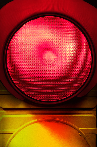 Close-up of red light Stop light