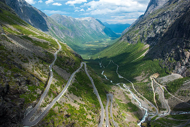 istock View over the mountainroad Trollstigen, Norway 518759858