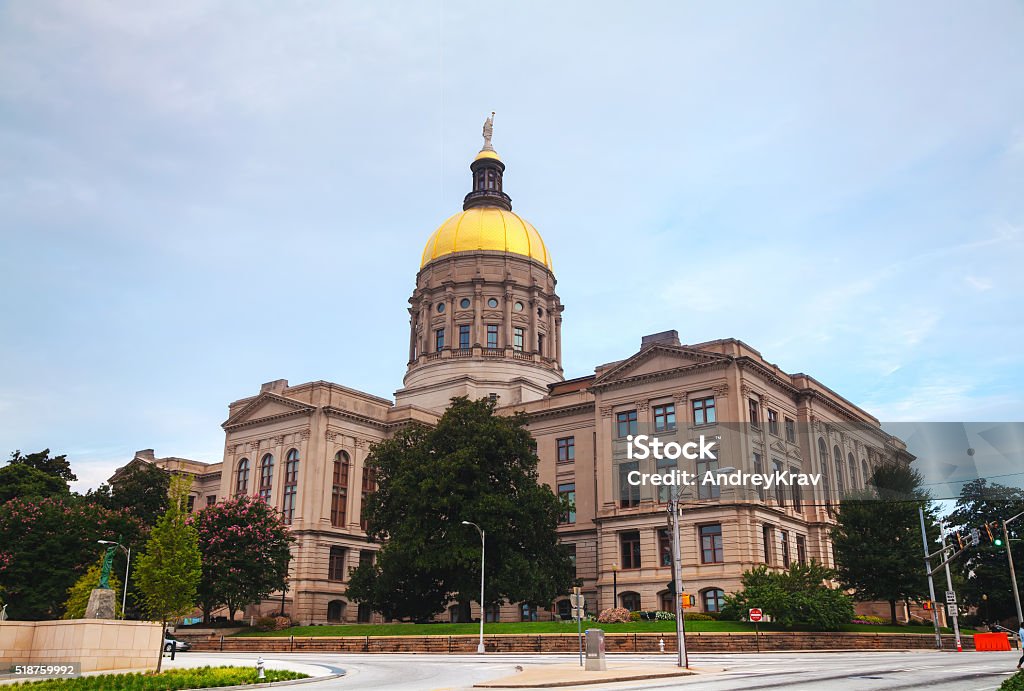 Georgia State Capitol building, em Atlanta - Foto de stock de Capitais internacionais royalty-free