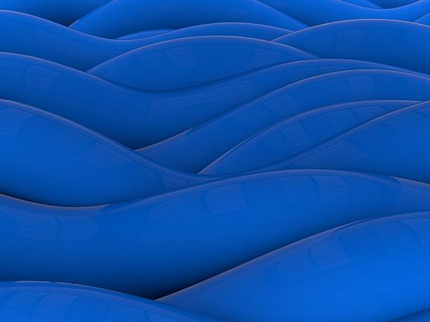 istock Abstract background, blue sea or water waves, 3d illustration 518762440