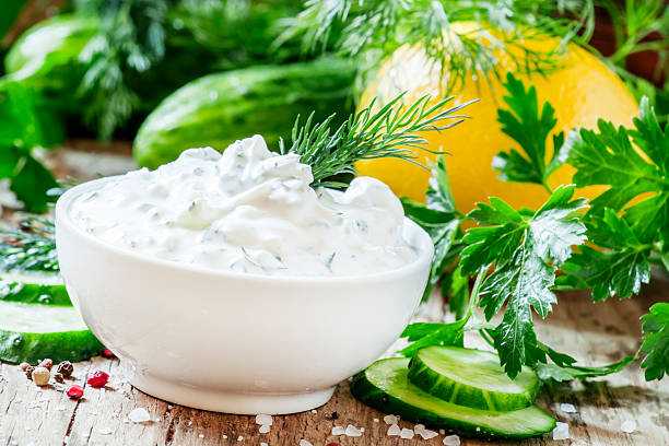istock Ranch sauce in a white porcelain bowl with vegetables 518775426