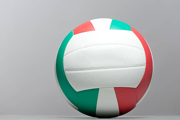 istock Volleyball ball on a gray background. 518775537
