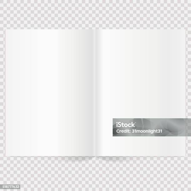 Vector Blank Magazine Spread Stock Illustration - Download Image Now - Magazine - Publication, Template, Throwing