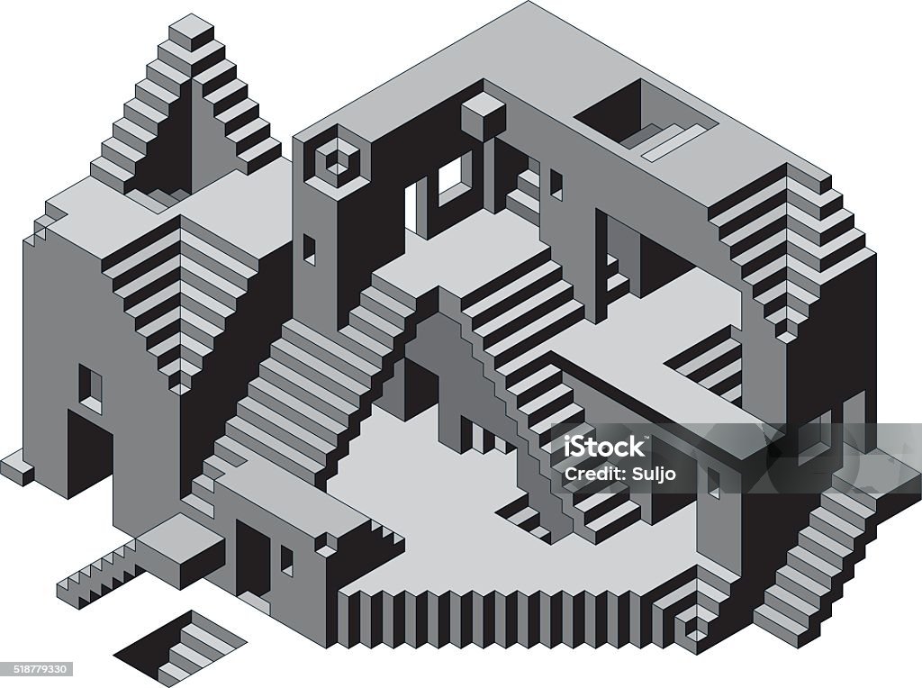Abstract Building Vector Abstract Building Stock Illustration - Download Image Now - Isometric ...