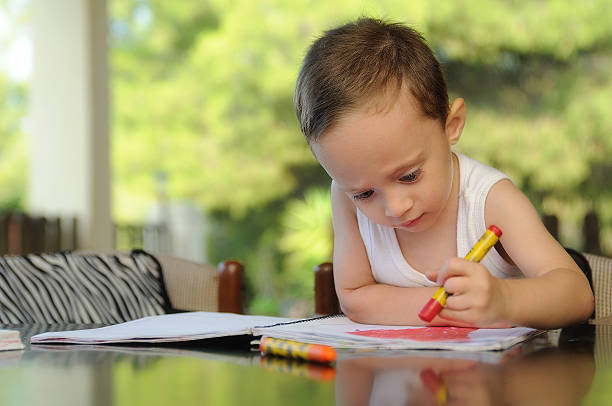 istock child drawing in a summer school 518781015