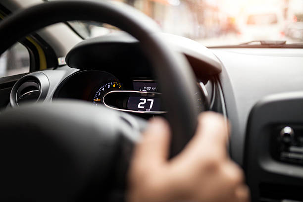 Driving a modern car in traffic