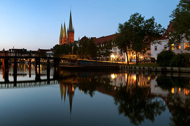 istock Lubeck old town at dusk 518783095