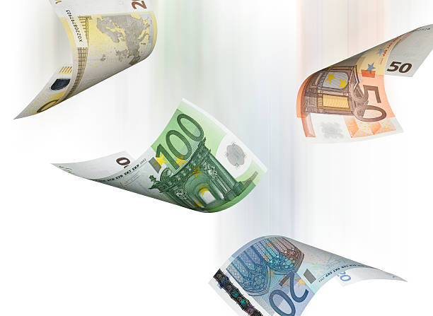 istock Euro bill collage isolated on white 518799077